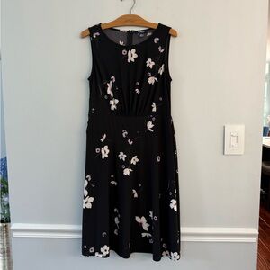 NWOT Chaps Black Floral Women's Dress